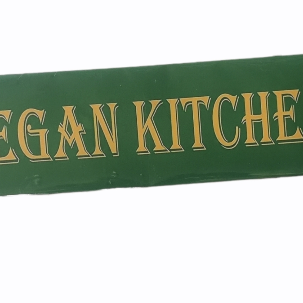 VEGAN kitchen metal sign